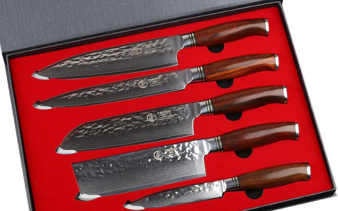 Yarenh Professional Chef Knives Sets with Damascus Stainless Steel